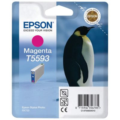 Epson Penguin T5593 Ink Cartridge, Magenta Single Pack, C13T55934010 Epson Penguin T5593 Ink Cartridge, Magenta Single Pack, C13T55934010